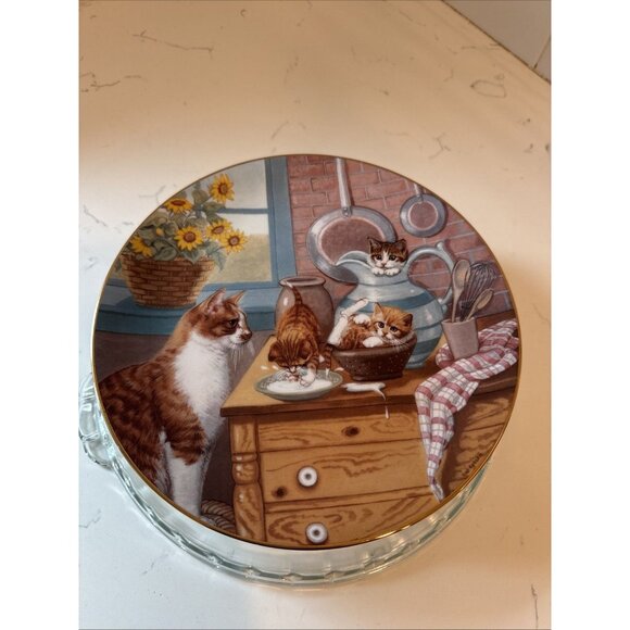 Country Kitties Cats 1988 Hamilton Plate Gerardi Wall Hanging Vintage Kittens - Picture 1 of 15